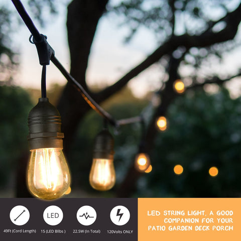 Copy of 49Ft LED Outdoor String Lights